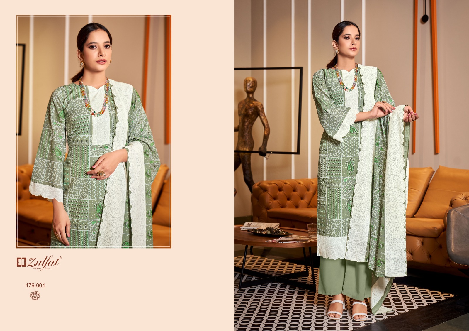 zulfat designer suit afsana cotton elegant look salwar suit catalog