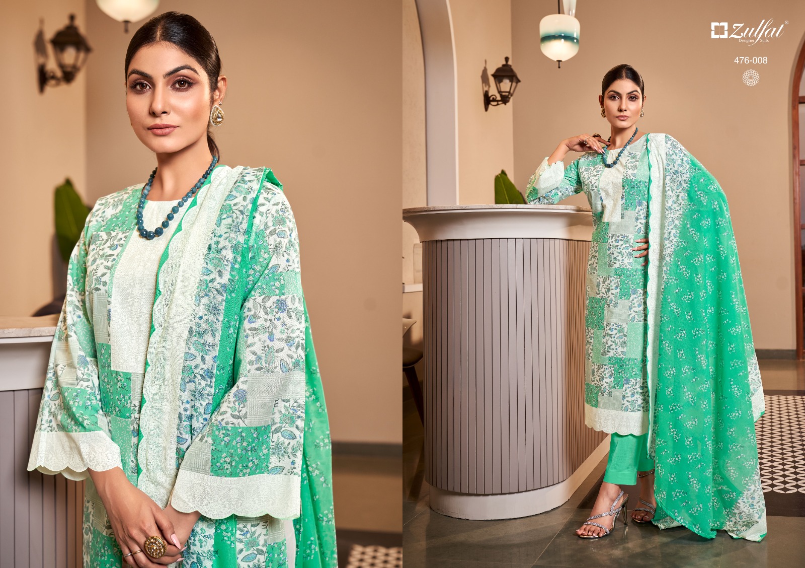 zulfat designer suit afsana cotton elegant look salwar suit catalog