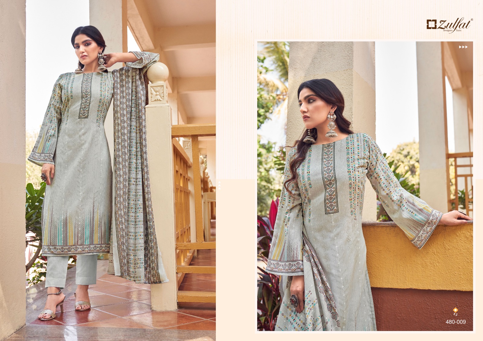 zulfat designer suit hakoba  cotton graceful look salwar suit catalog