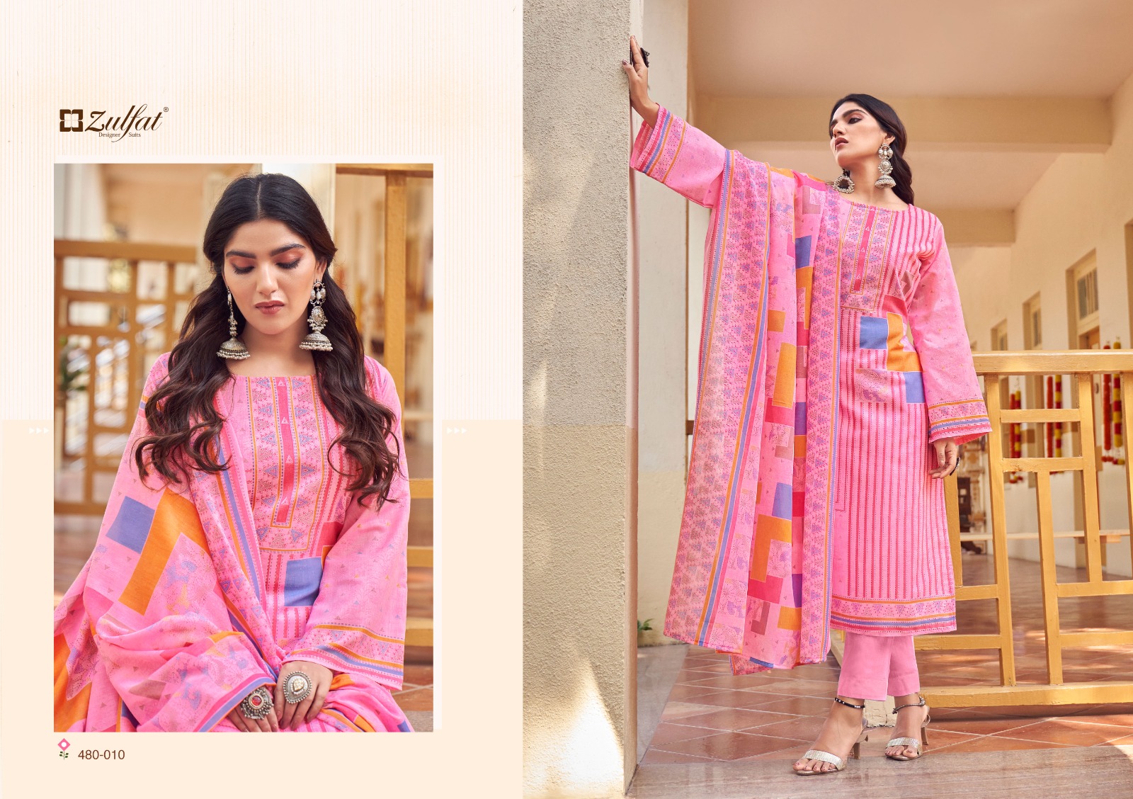 zulfat designer suit hakoba  cotton graceful look salwar suit catalog