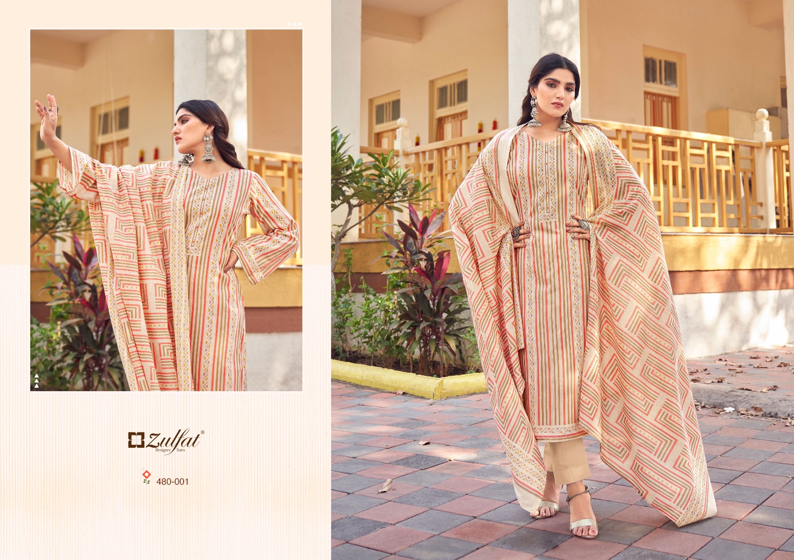 zulfat designer suit hakoba  cotton graceful look salwar suit catalog