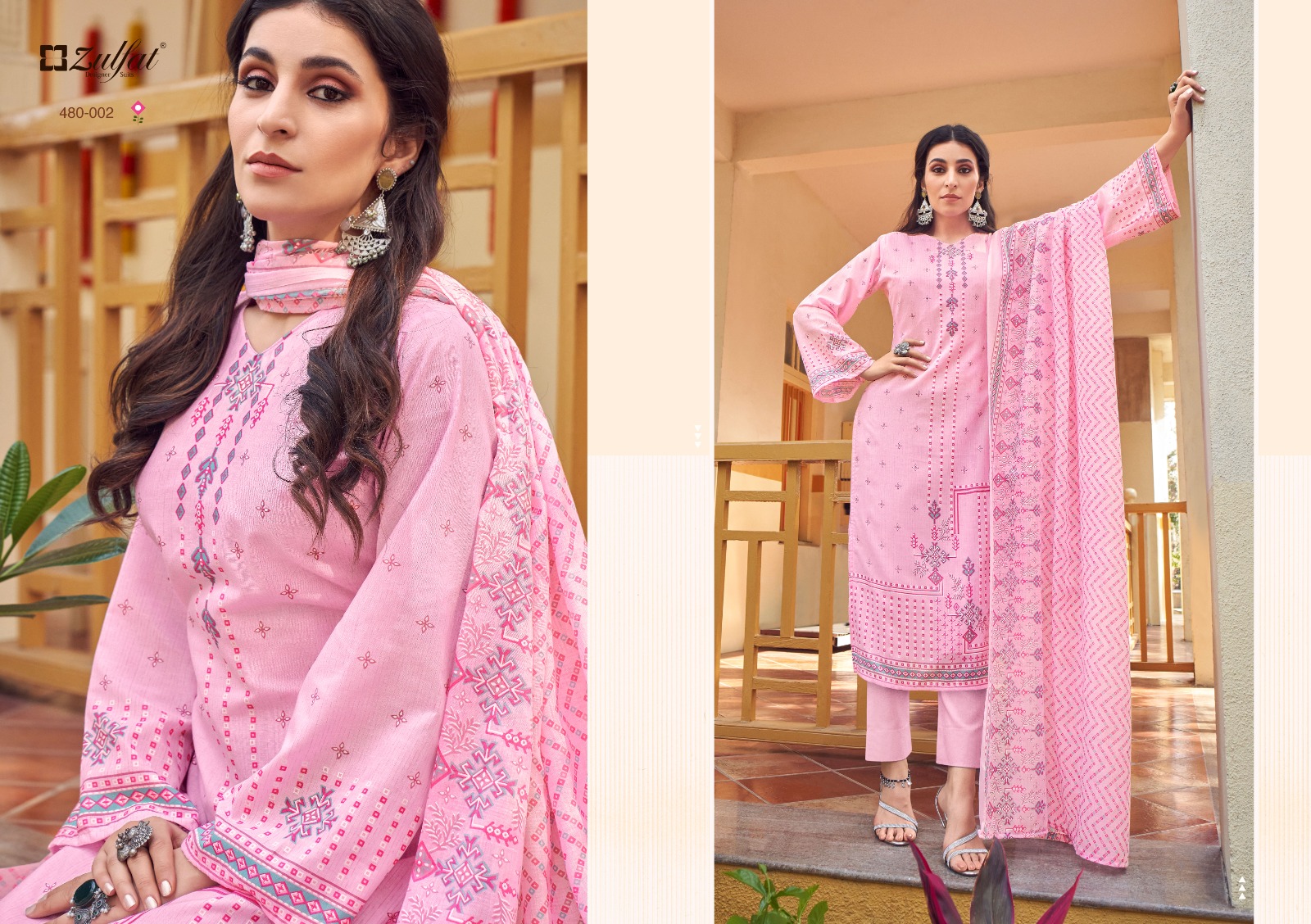 zulfat designer suit hakoba  cotton graceful look salwar suit catalog