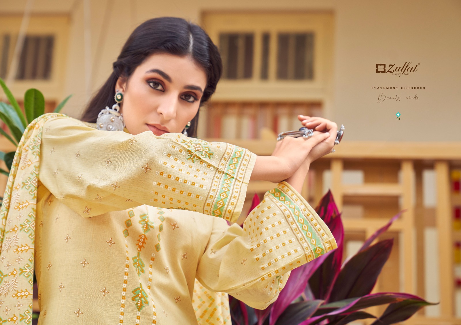 zulfat designer suit hakoba  cotton graceful look salwar suit catalog