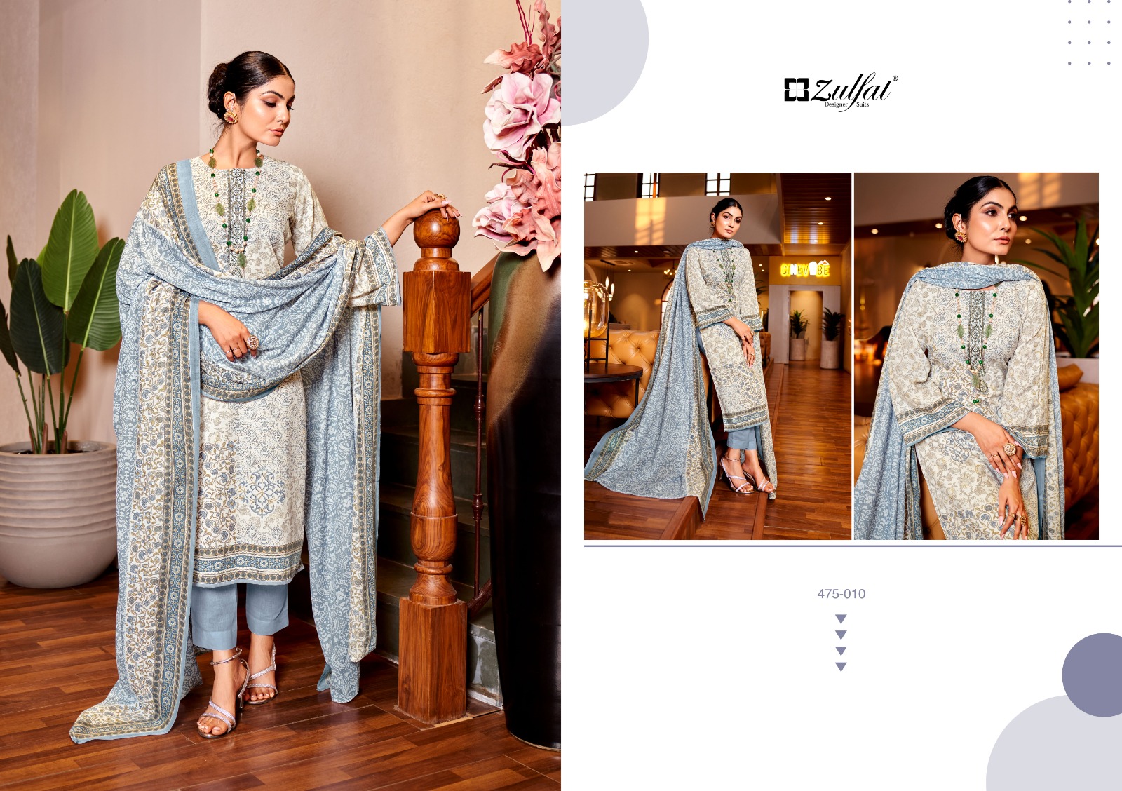 zulfat designer suit kavya cotton graceful look salwar suit catalog