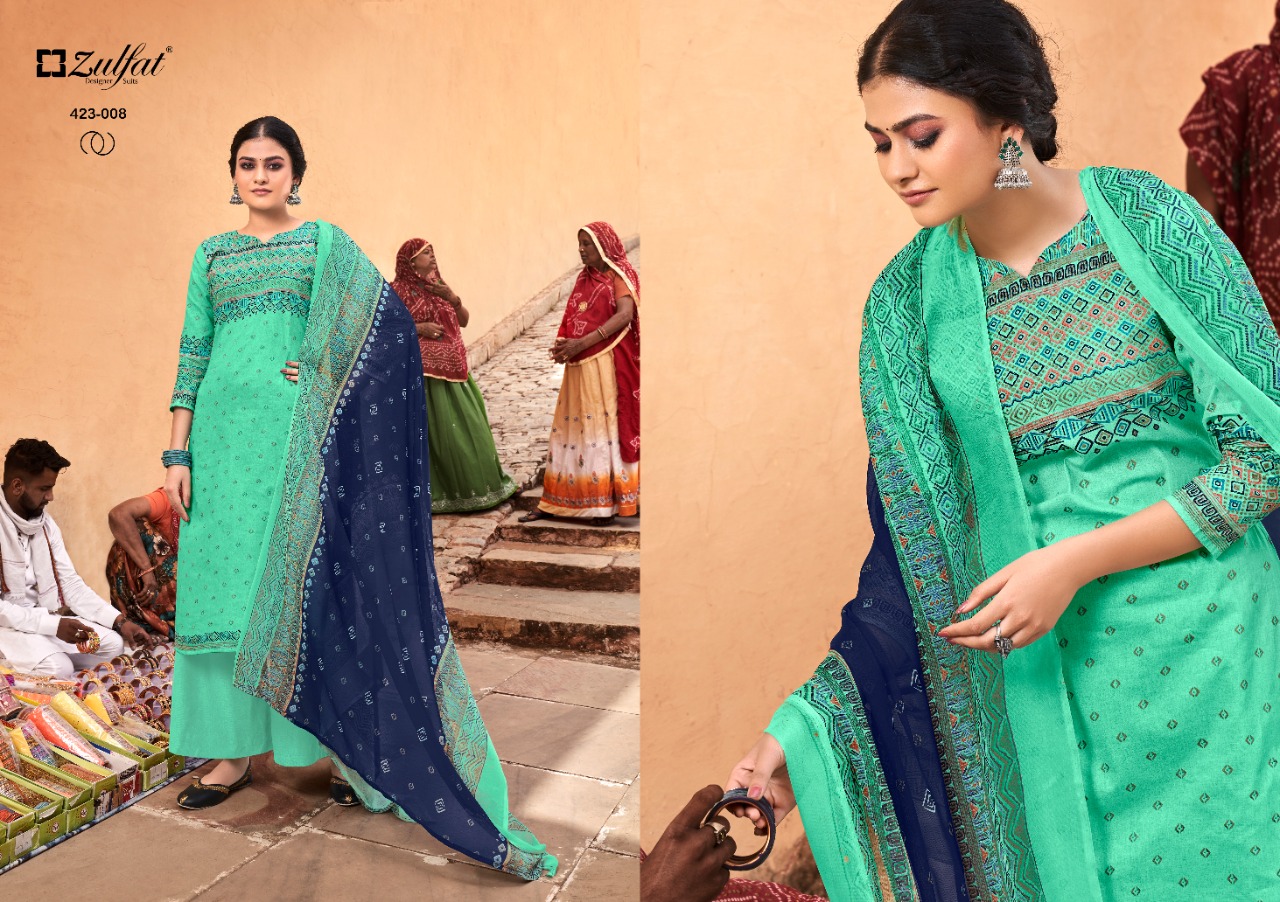 zulfat designer suit riyasat cotton exclusive print salwar suit catalog