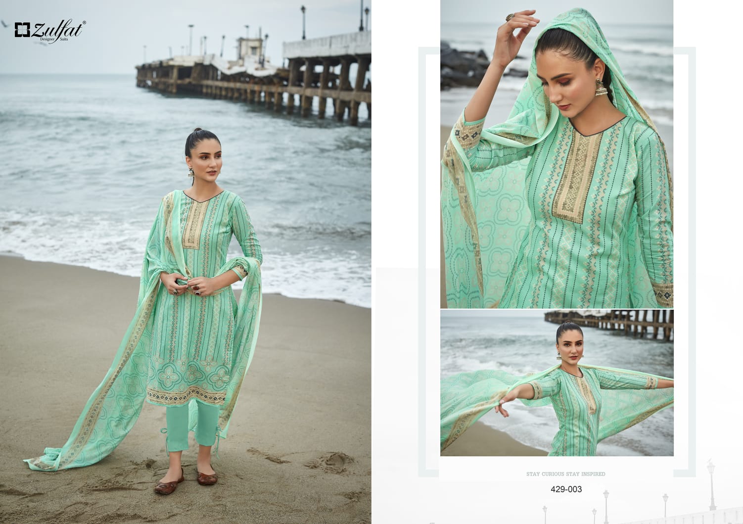 zulfat designer suit vincee cotton graceful look salwar suit catalog