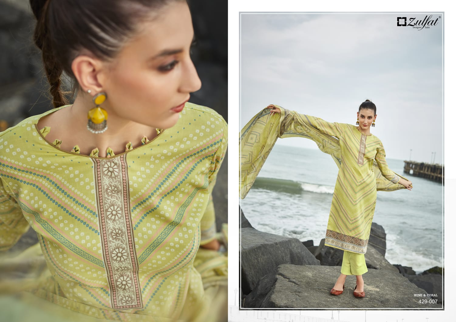 zulfat designer suit vincee cotton graceful look salwar suit catalog