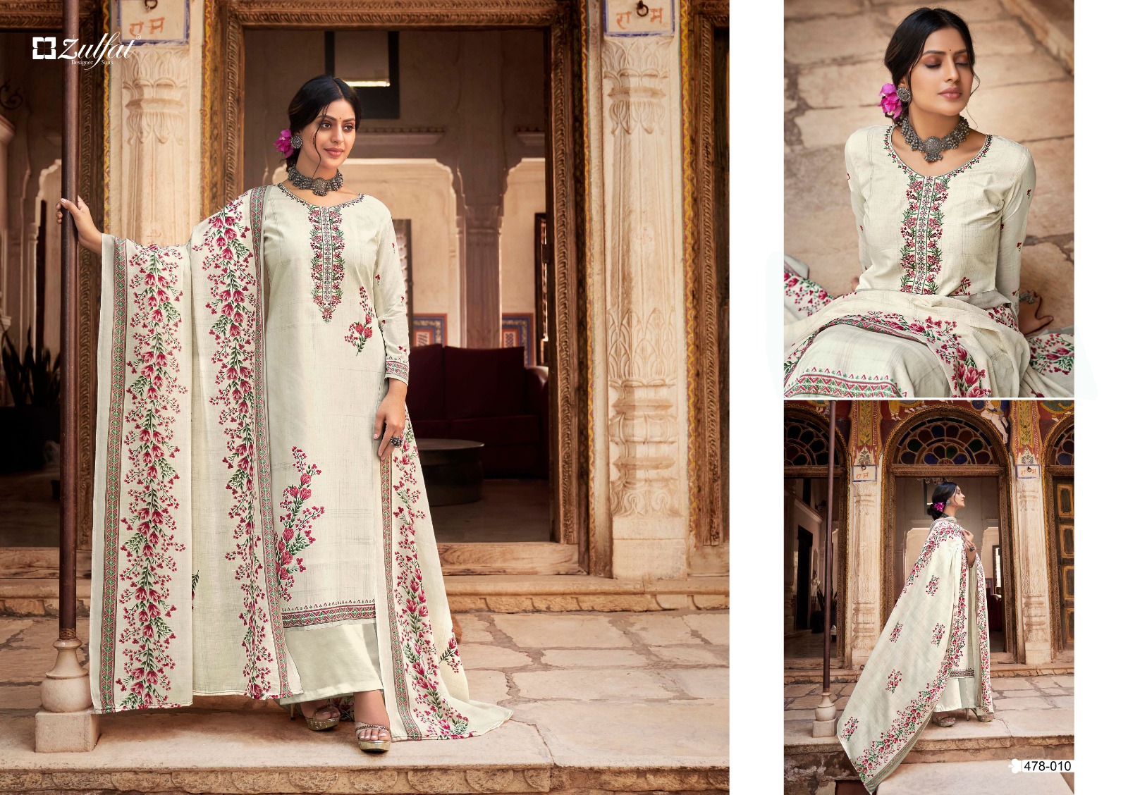 zulfat designer summer shades cotton exclusive print salwar suit catalog