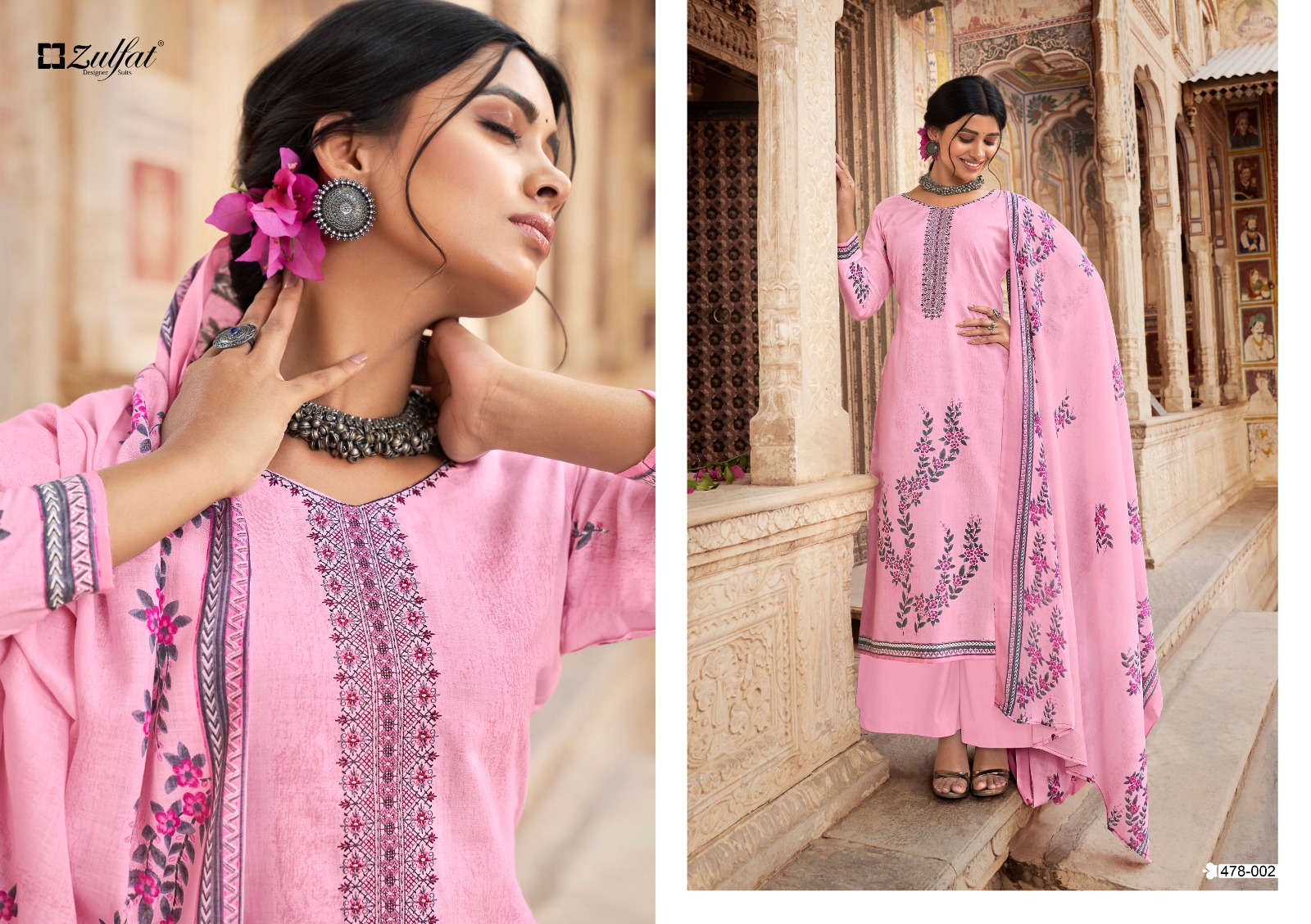 zulfat designer summer shades cotton exclusive print salwar suit catalog