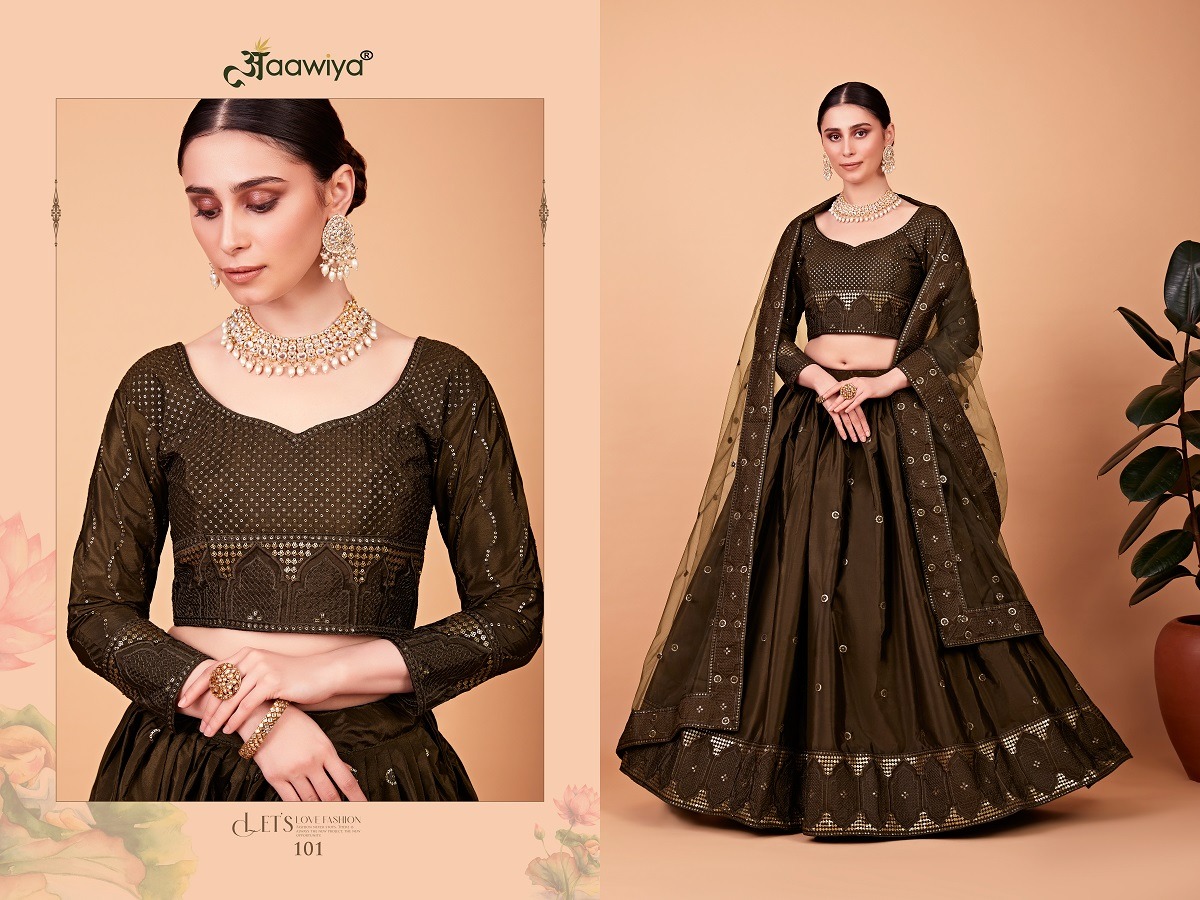 aawiya official nayra vol 1 net festive look lehnga catalog