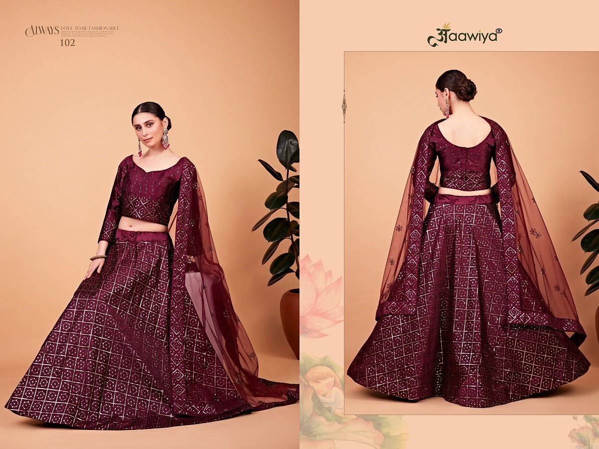 aawiya official nayra vol 1 net festive look lehnga catalog