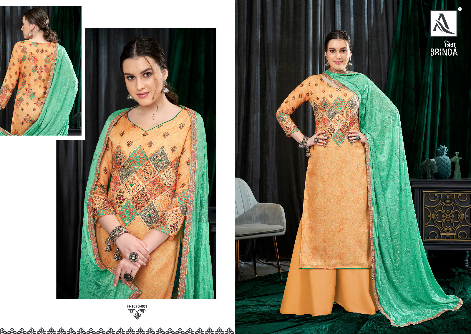 alok suit brinda zam gorgeous look salwar suit catalog