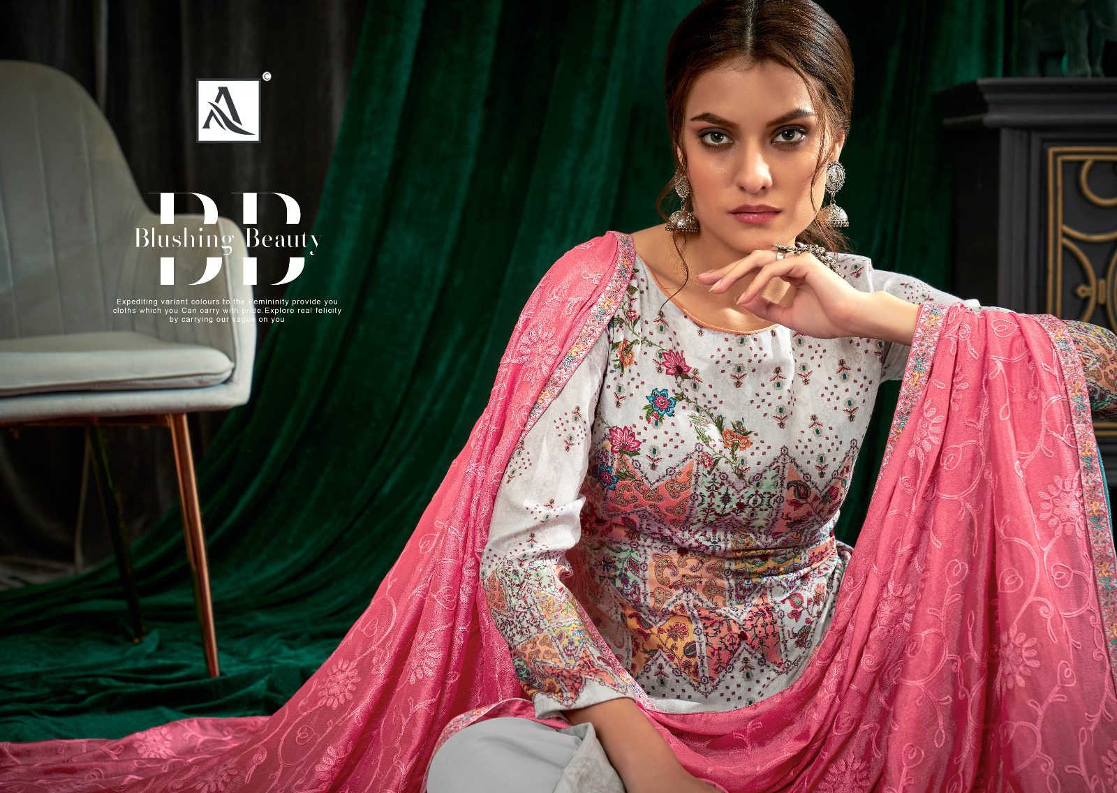 alok suit brinda zam gorgeous look salwar suit catalog