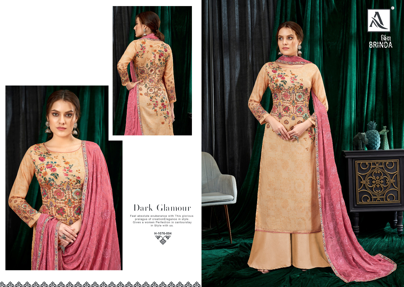 alok suit brinda zam gorgeous look salwar suit catalog