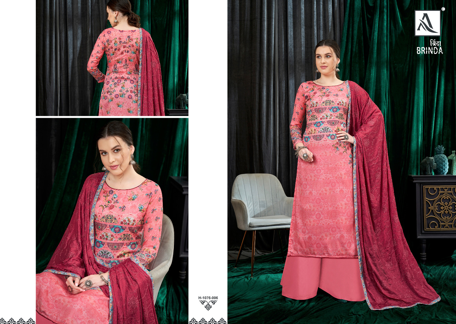 alok suit brinda zam gorgeous look salwar suit catalog