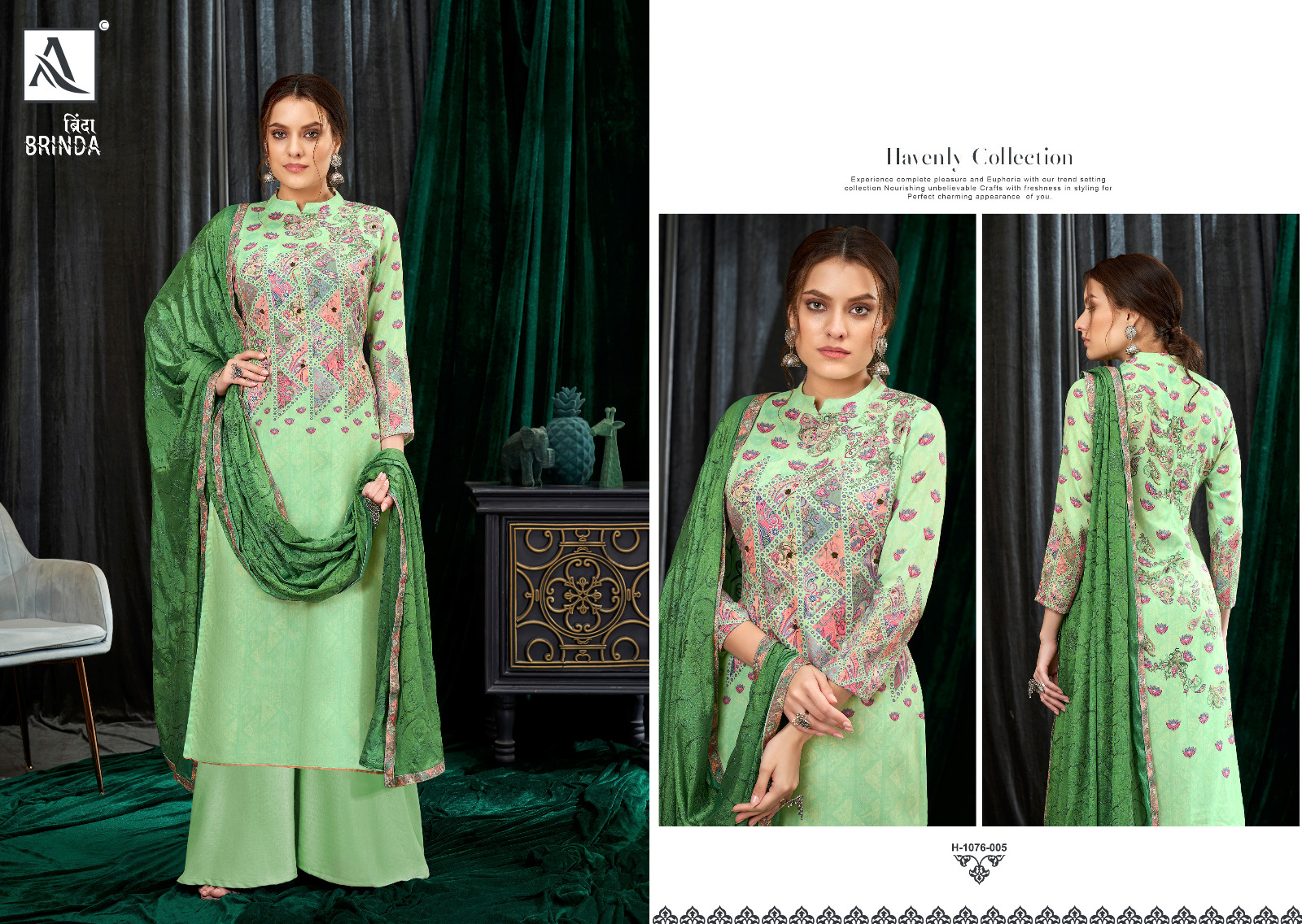 alok suit brinda zam gorgeous look salwar suit catalog