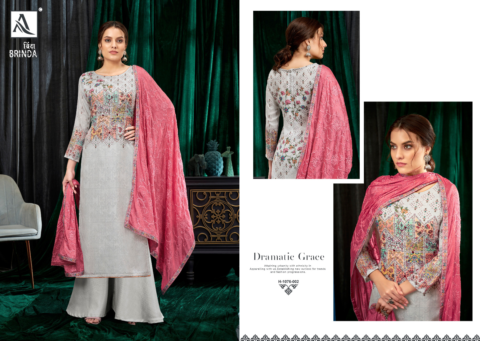 alok suit brinda zam gorgeous look salwar suit catalog