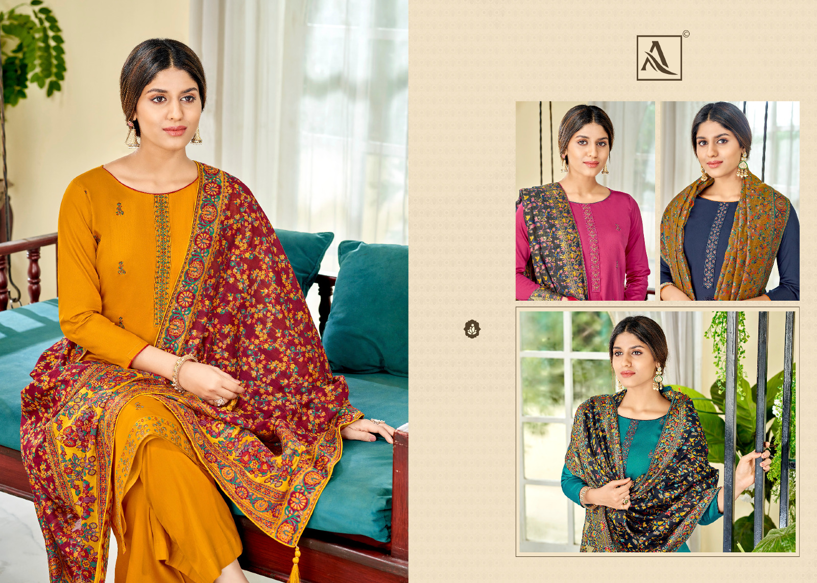 alok suit meera 9 zam cotton gorgeous look salwar suit catalog