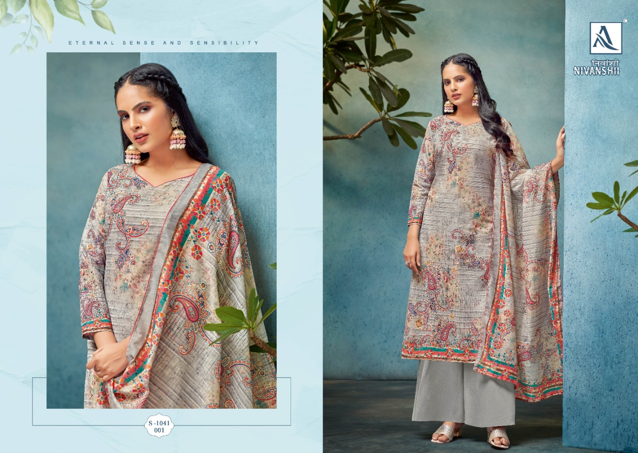 alok suit nivanshii muslin regal look salwar suit catalog