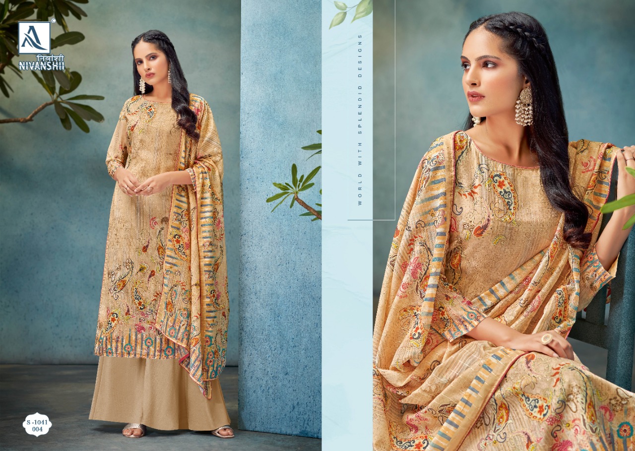 alok suit nivanshii muslin regal look salwar suit catalog