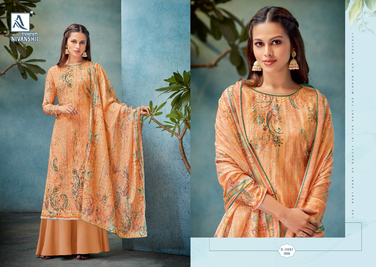 alok suit nivanshii muslin regal look salwar suit catalog