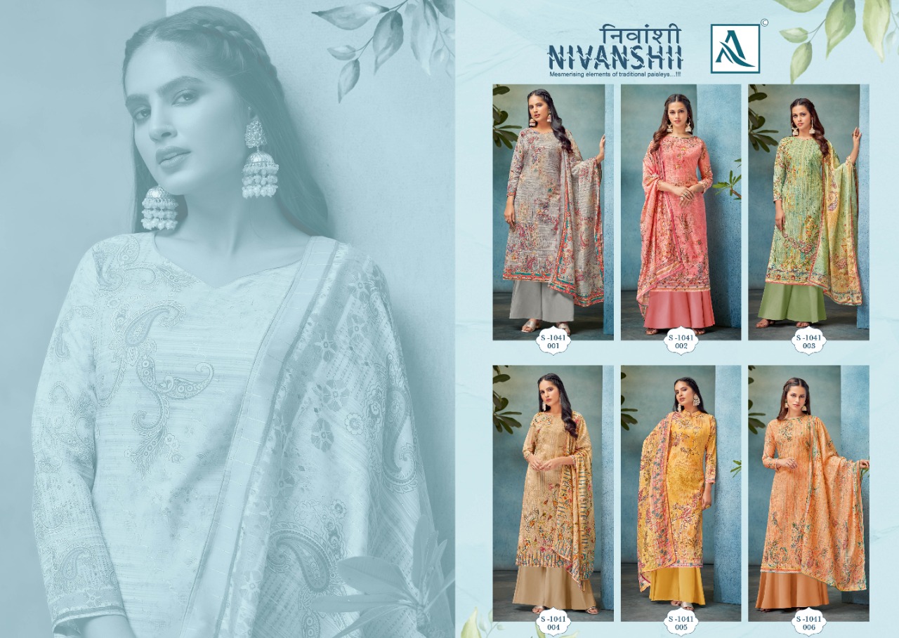 alok suit nivanshii muslin regal look salwar suit catalog