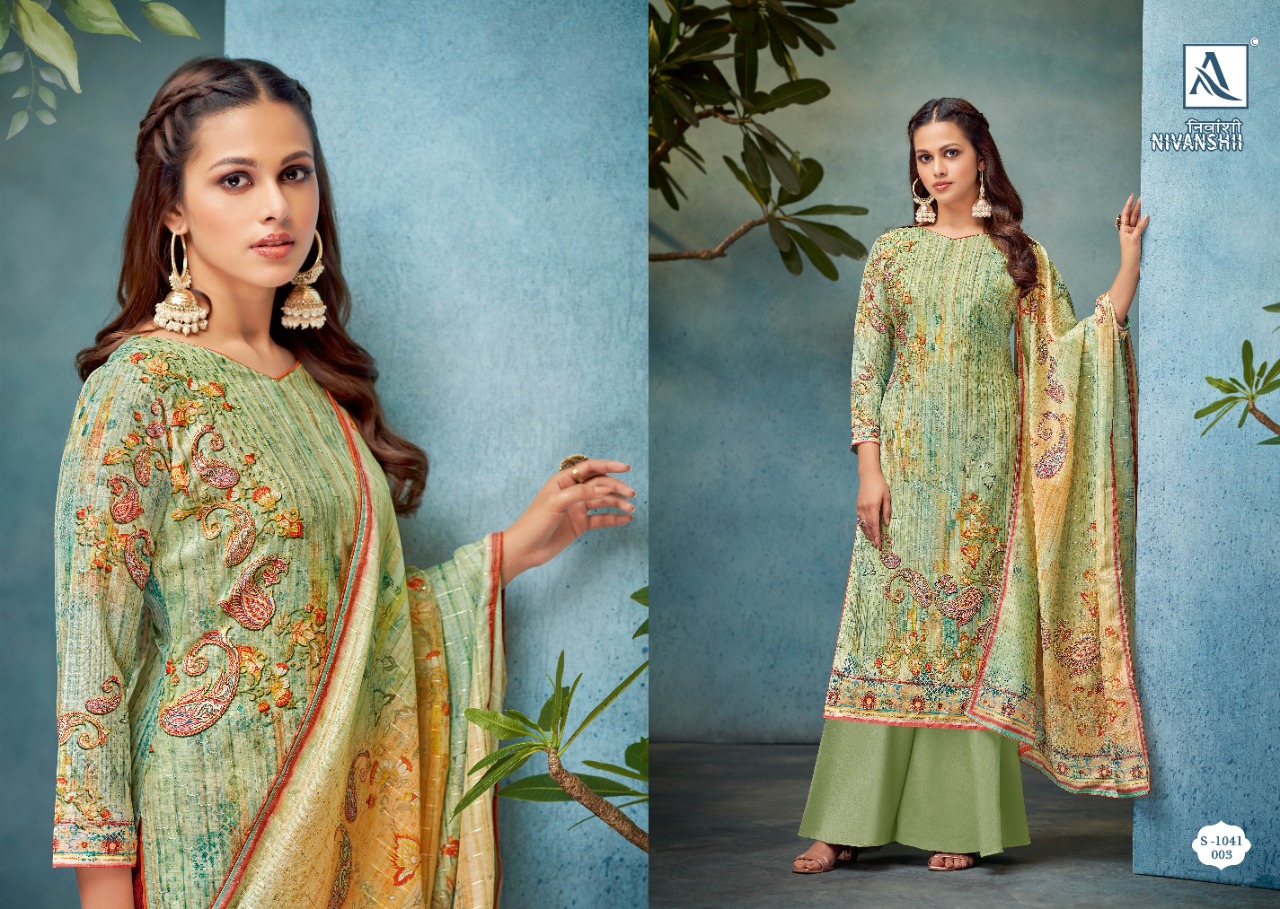 alok suit nivanshii muslin regal look salwar suit catalog