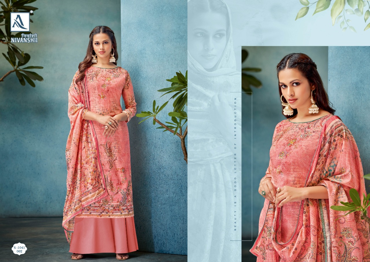 alok suit nivanshii muslin regal look salwar suit catalog