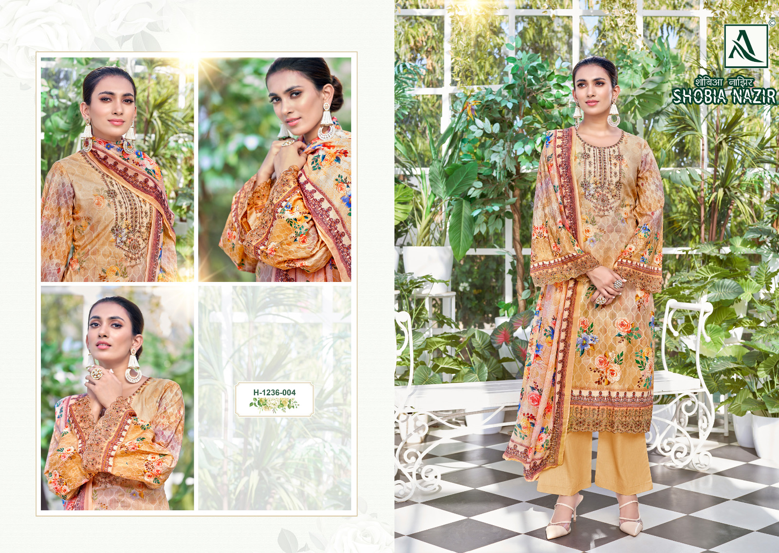 alok suit shobia nazir cambric regal look salwar suit catalog