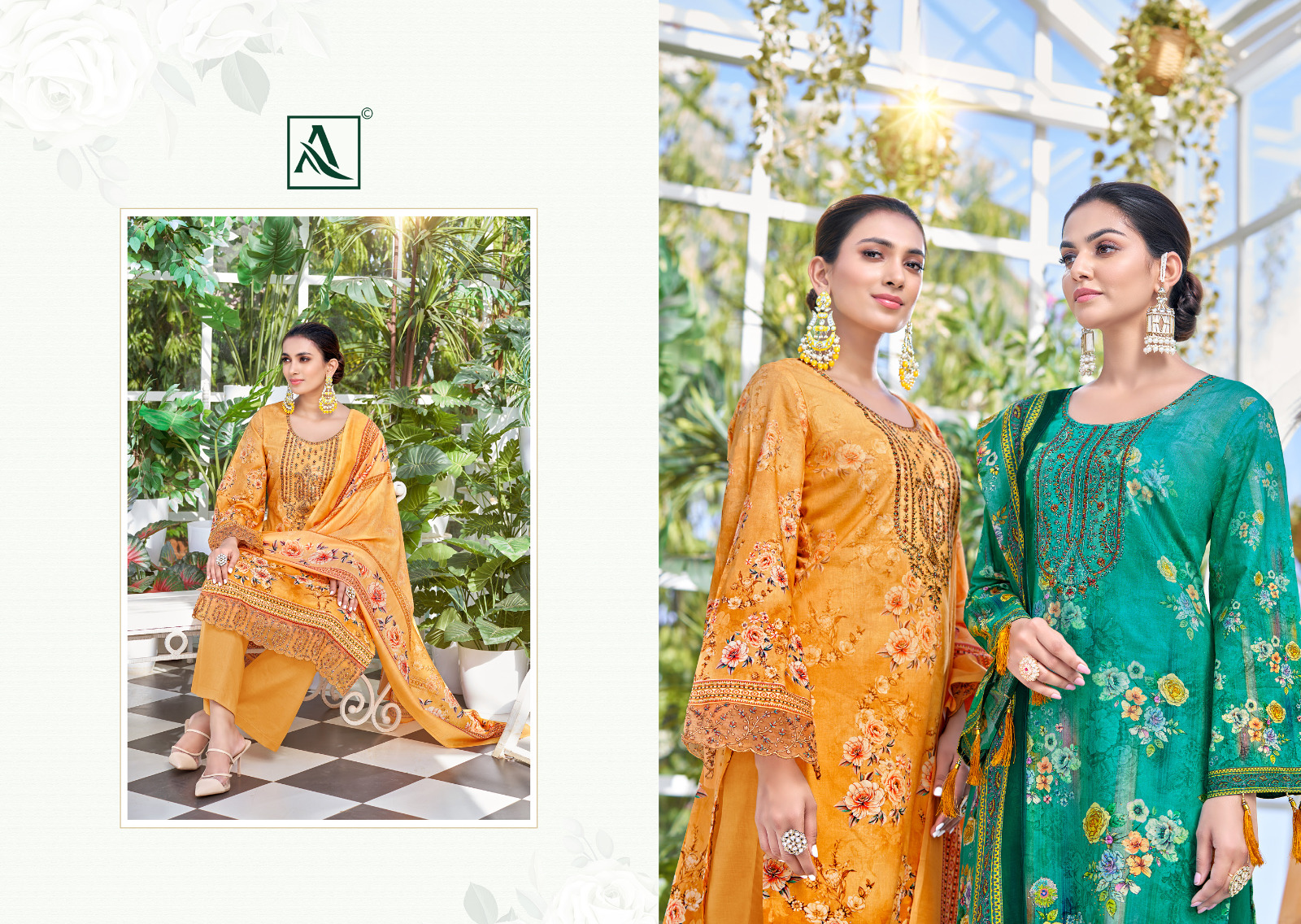 alok suit shobia nazir cambric regal look salwar suit catalog