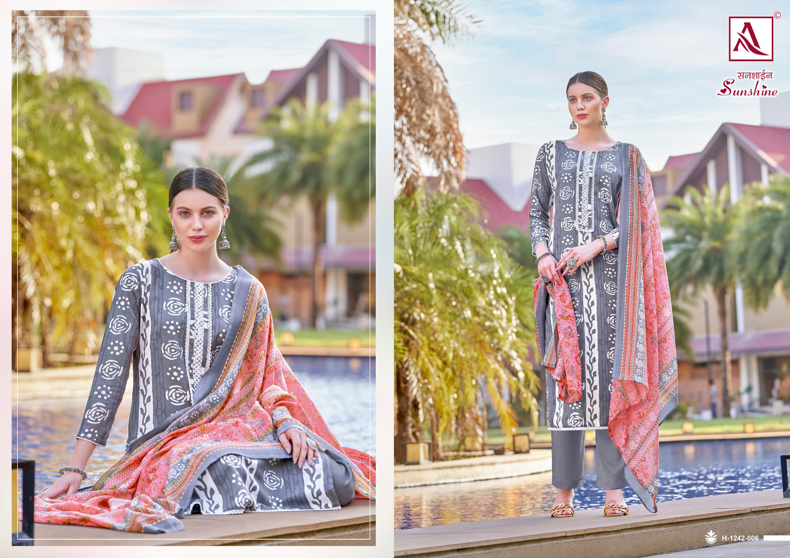 alok suit sunshine rayon elegant salwar suit catalog