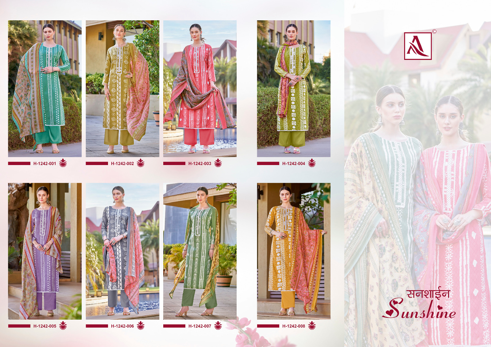 alok suit sunshine rayon elegant salwar suit catalog