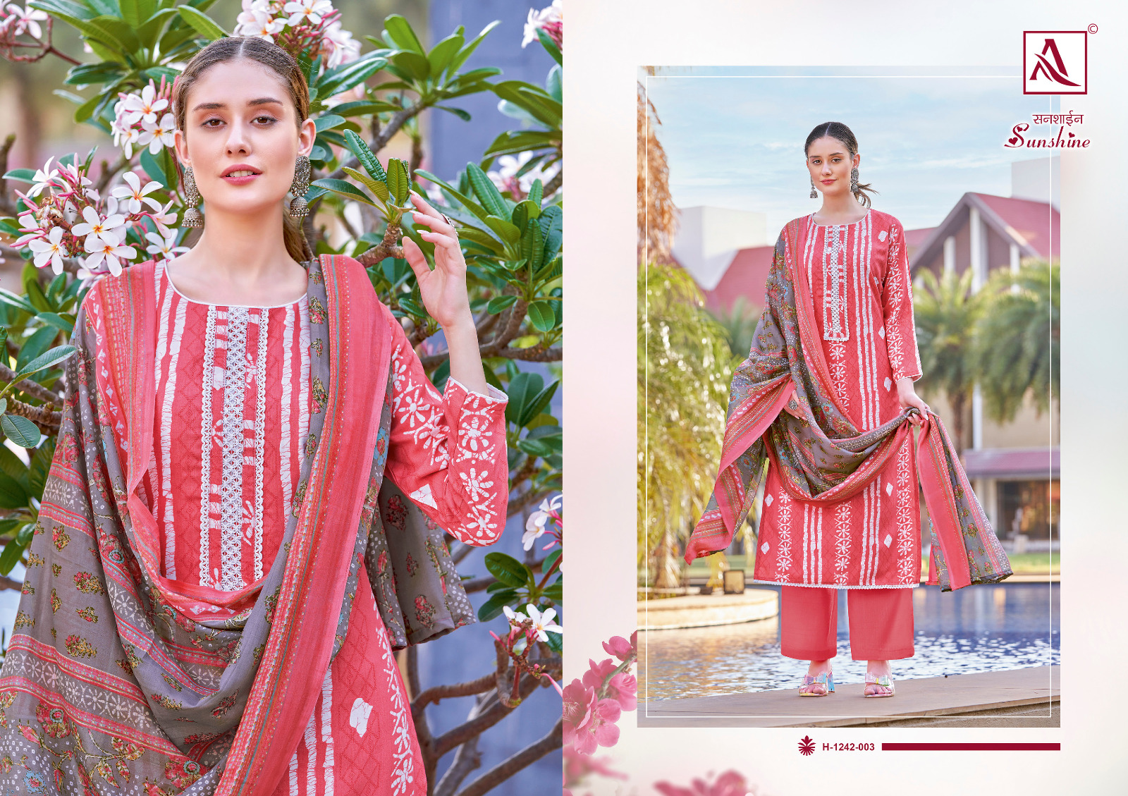 alok suit sunshine rayon elegant salwar suit catalog