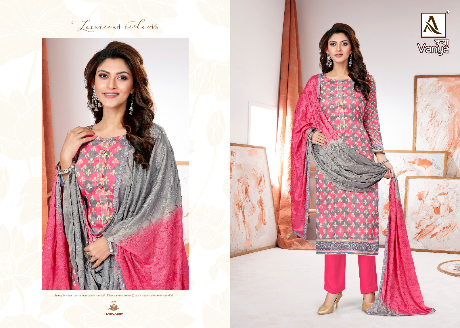 alok suit vanya pure zam gorgeous look salwar suit catalog