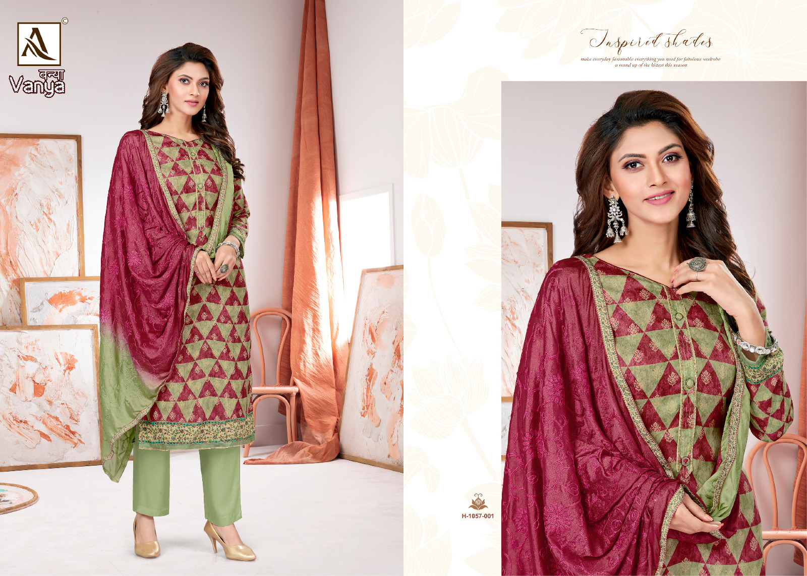 alok suit vanya pure zam gorgeous look salwar suit catalog