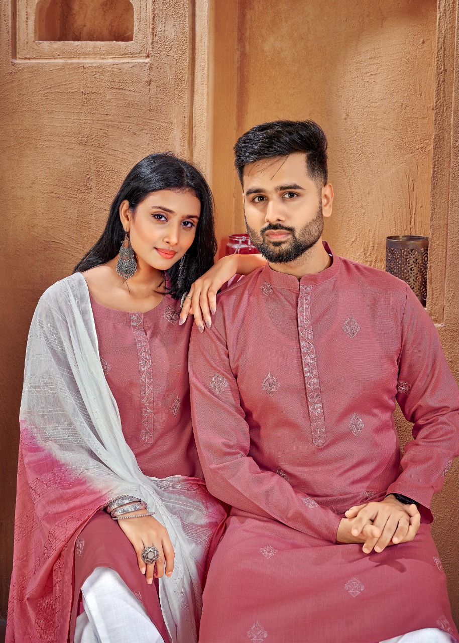 Banwery Fashion couple goals vol 2 cotton elegant look Kurta with Payjama and Kurti with Pants catalog