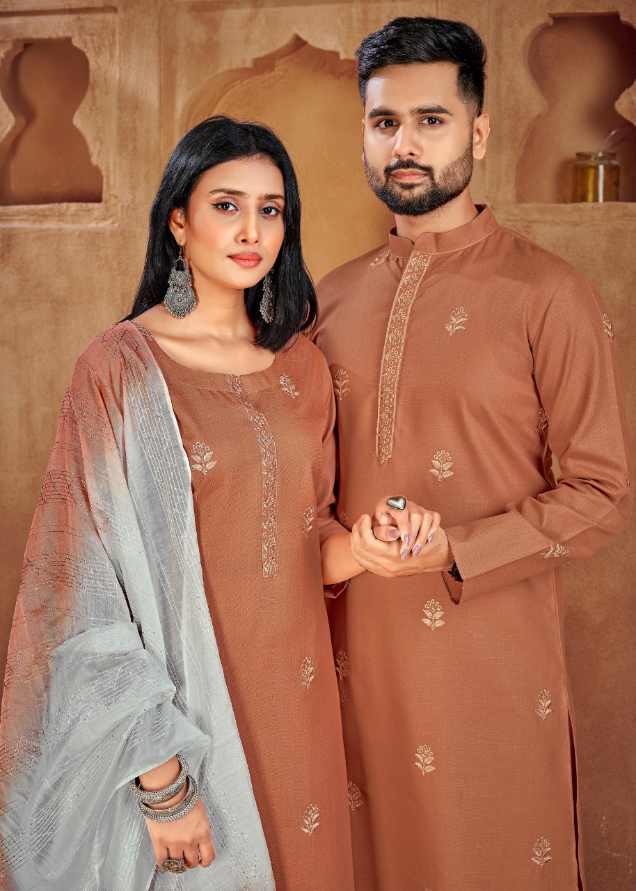 Banwery Fashion couple goals vol 2 cotton elegant look Kurta with Payjama and Kurti with Pants catalog