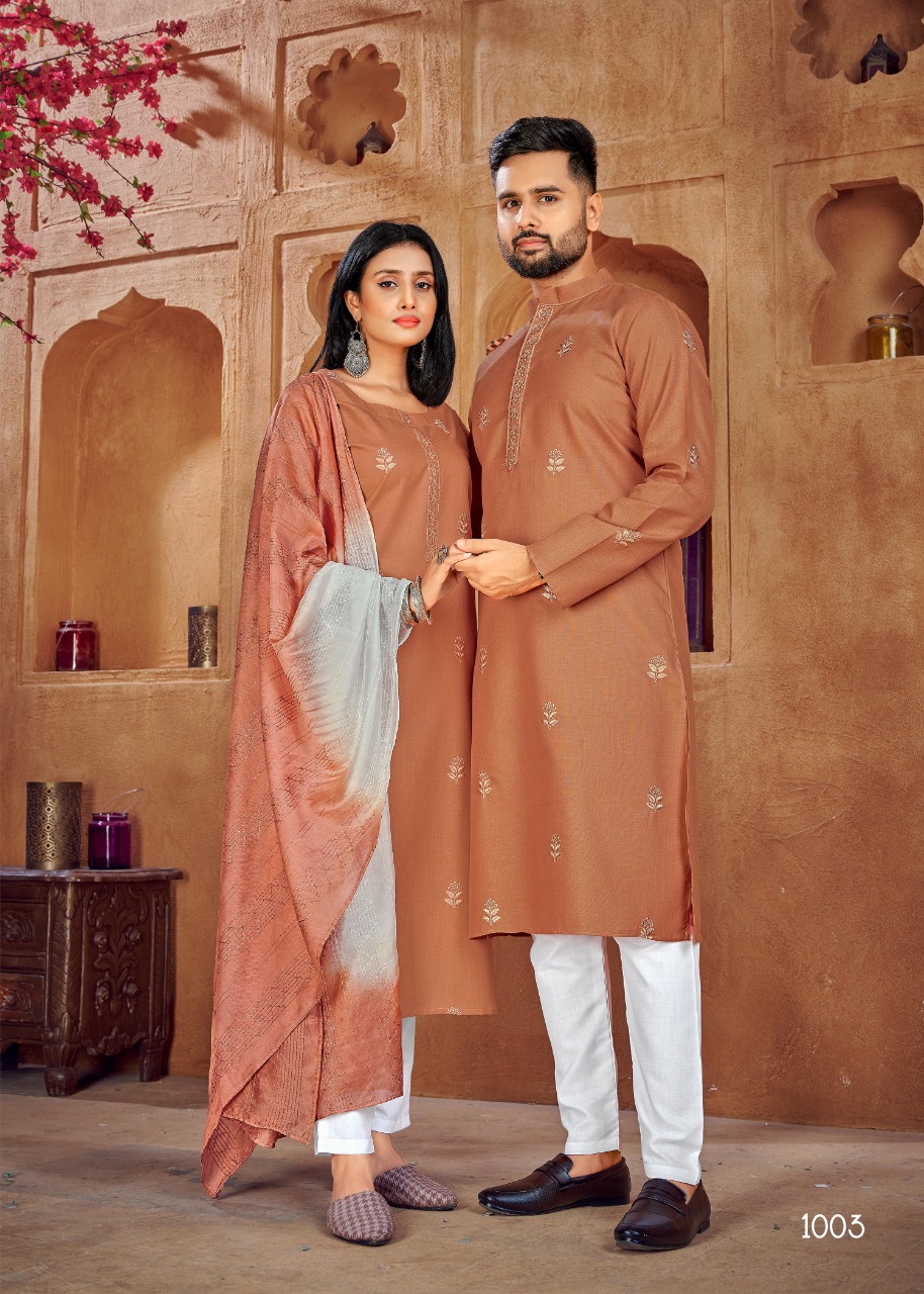 Banwery Fashion couple goals vol 2 cotton elegant look Kurta with Payjama and Kurti with Pants catalog