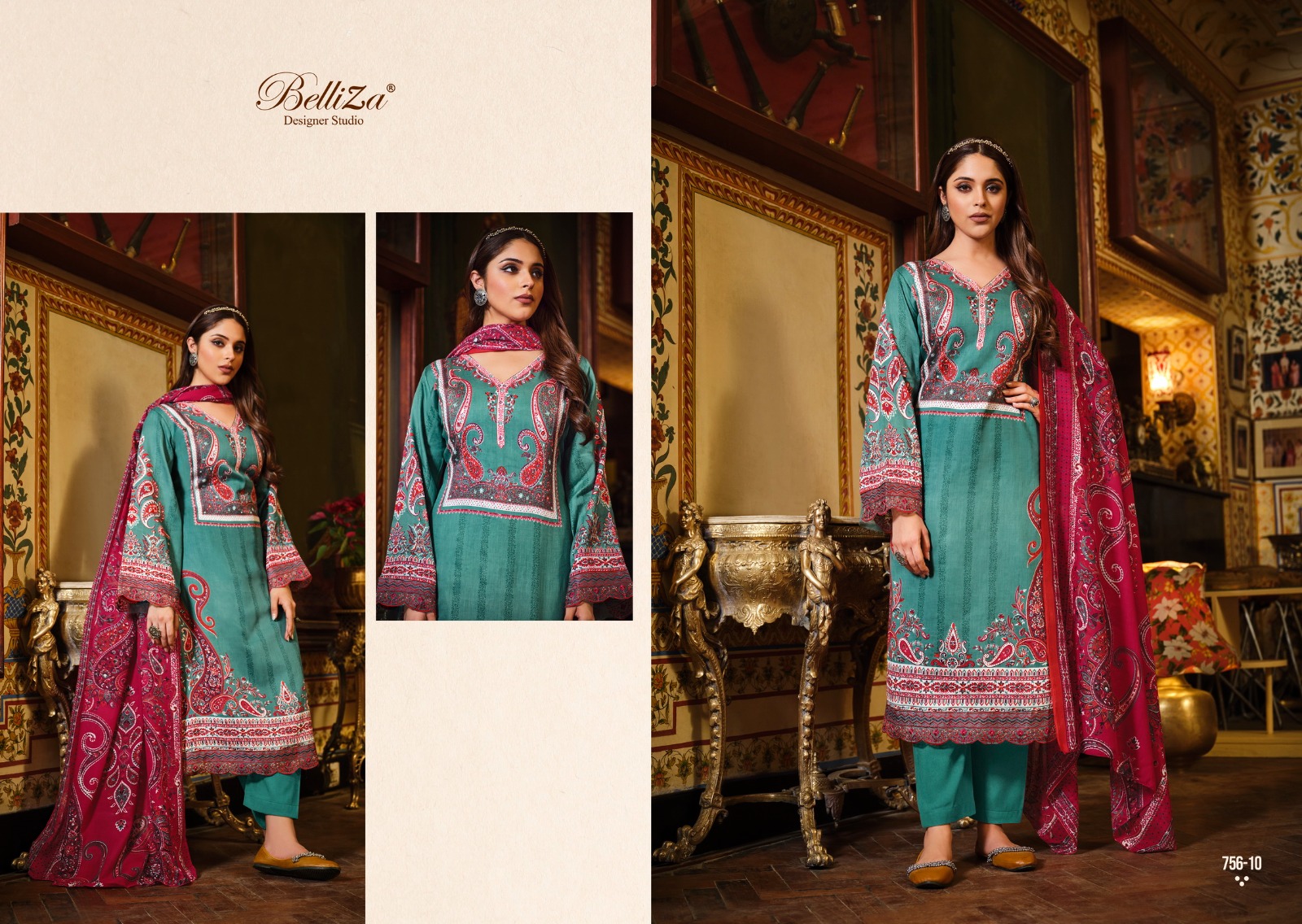 belliza designer studio haafiza jam cotton gorgeous look salwar suit catalog