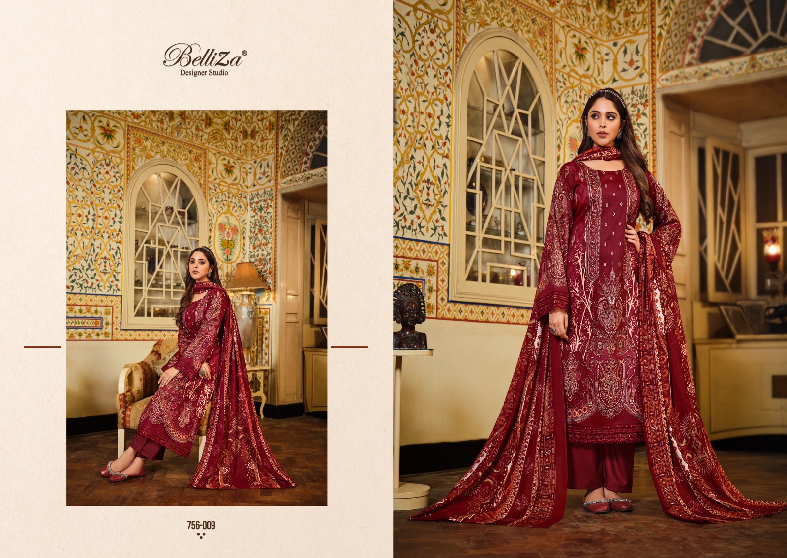 belliza designer studio haafiza jam cotton gorgeous look salwar suit catalog