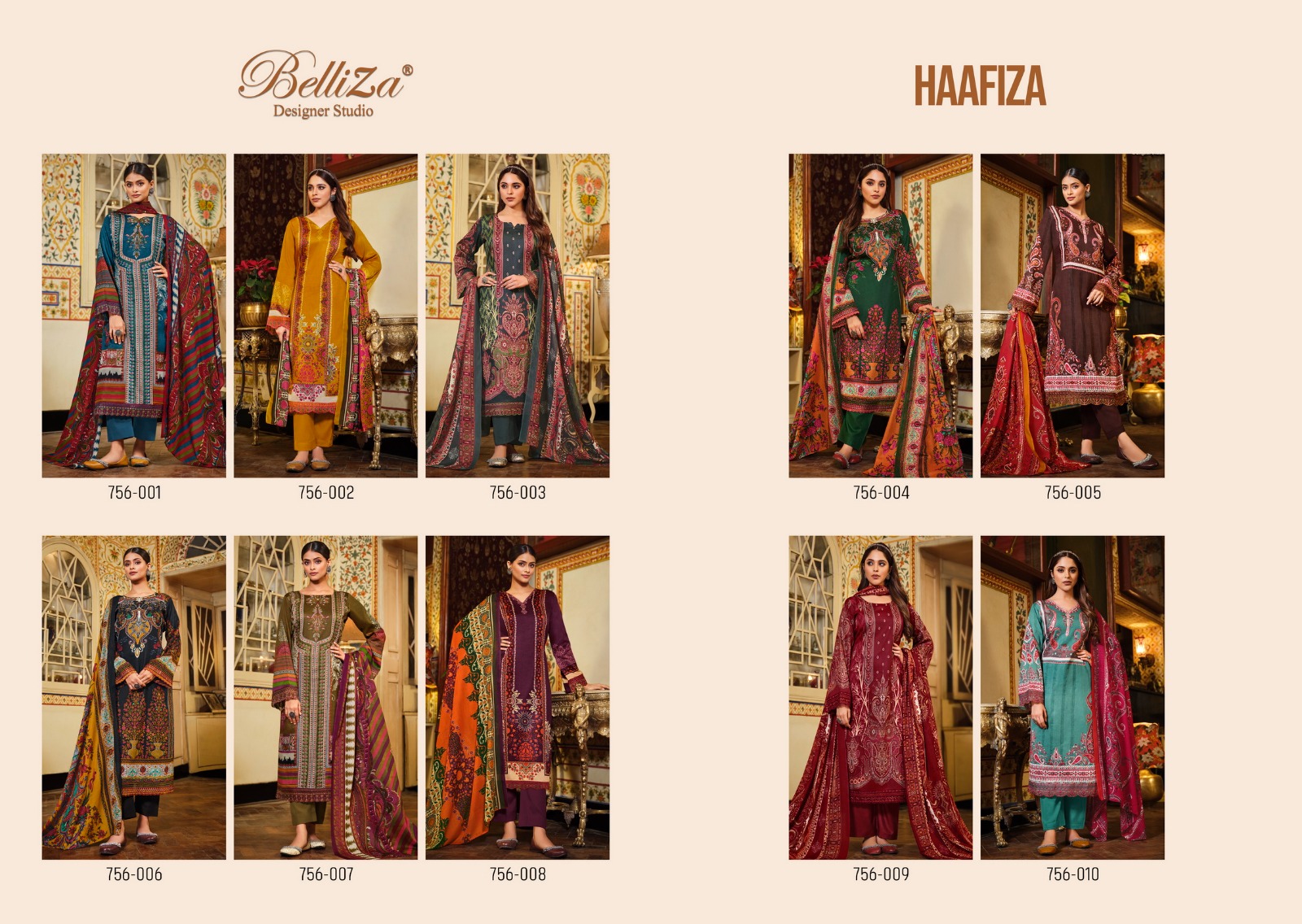 belliza designer studio haafiza jam cotton gorgeous look salwar suit catalog