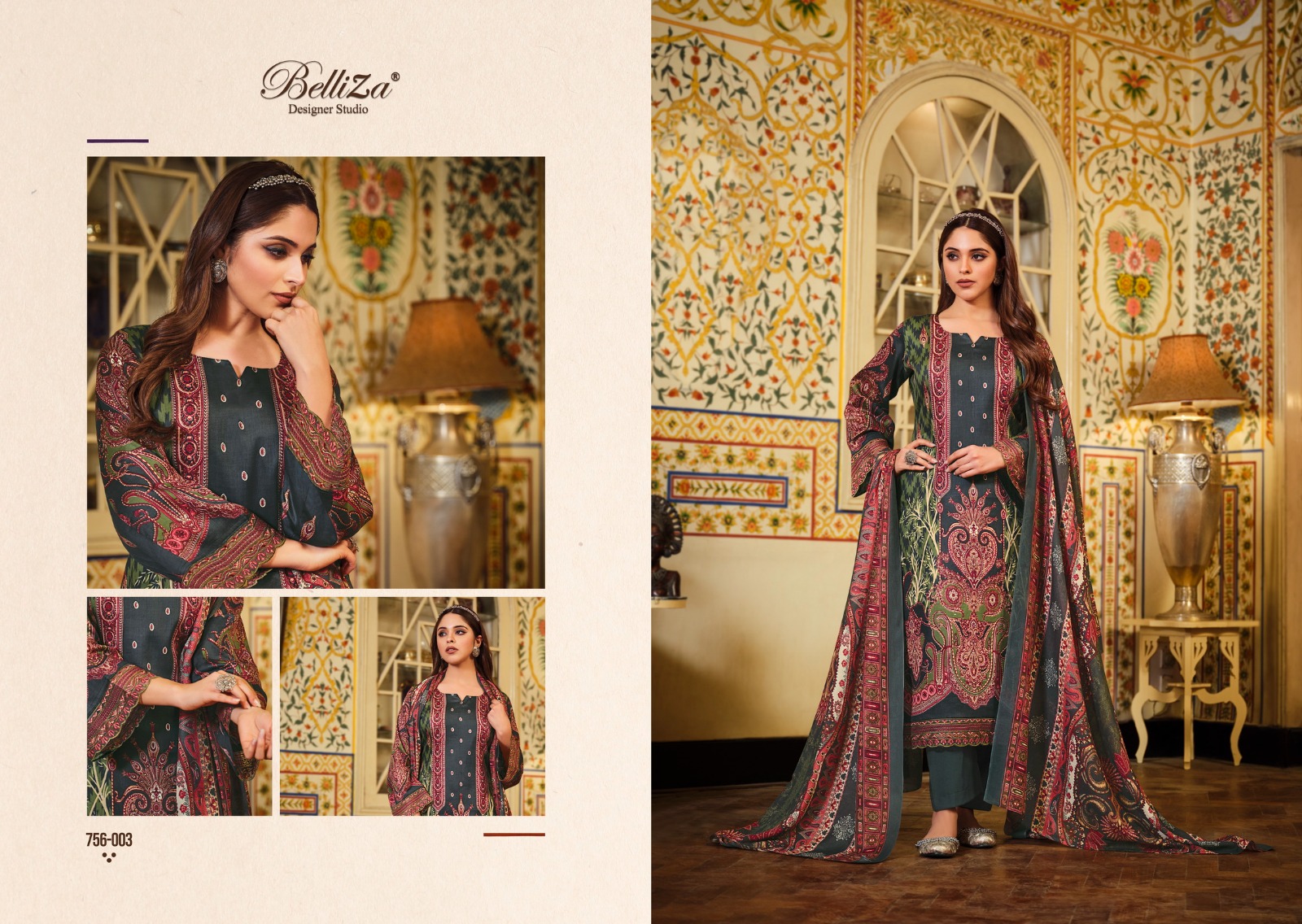 belliza designer studio haafiza jam cotton gorgeous look salwar suit catalog