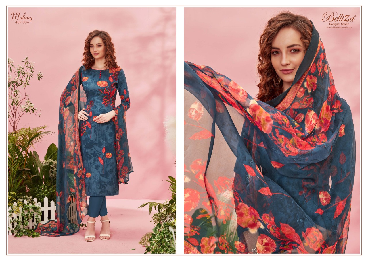 belliza designer studio malang rayon elegant print salwar suit catalog