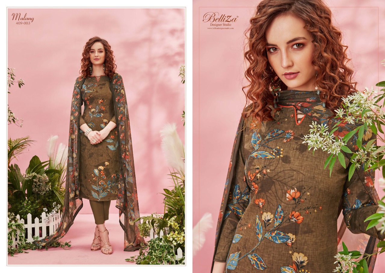 belliza designer studio malang rayon elegant print salwar suit catalog