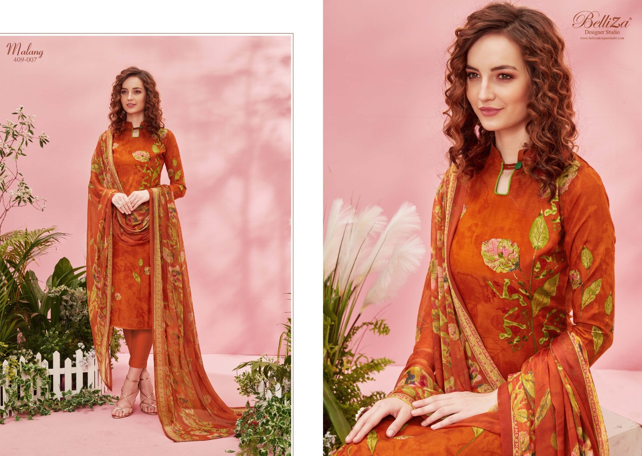 belliza designer studio malang rayon elegant print salwar suit catalog