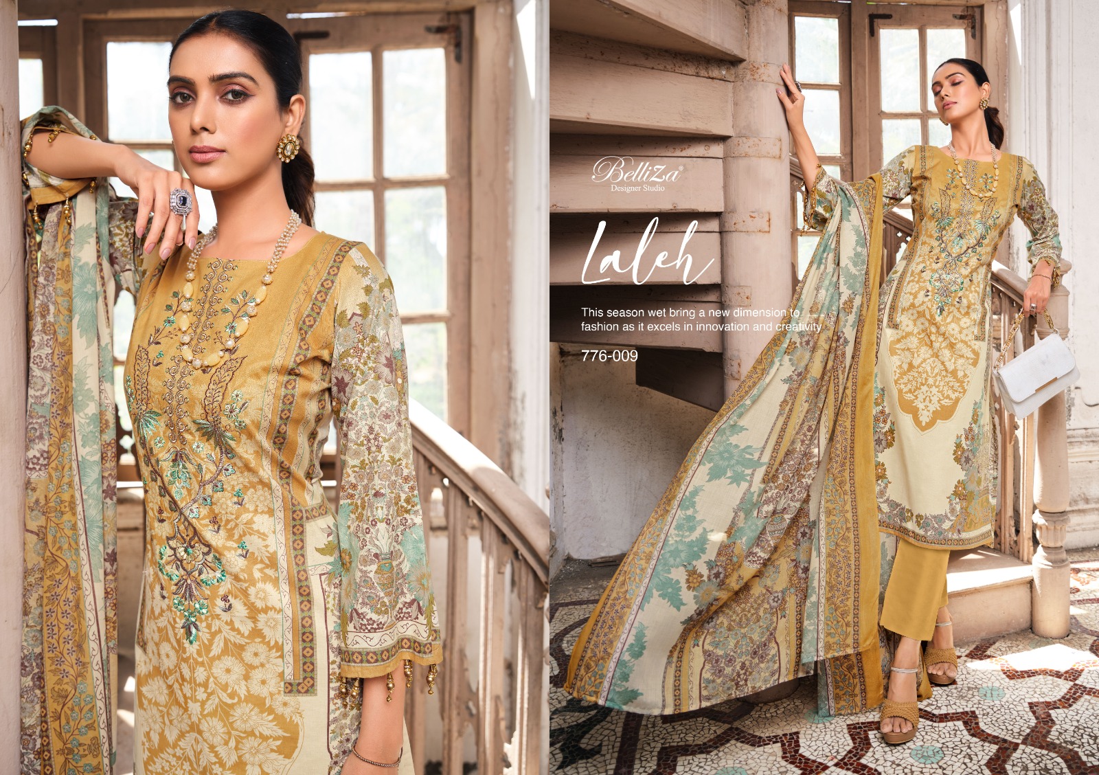 belliza designer studio naira vol 4 cotton elegant look salwar suit catalog