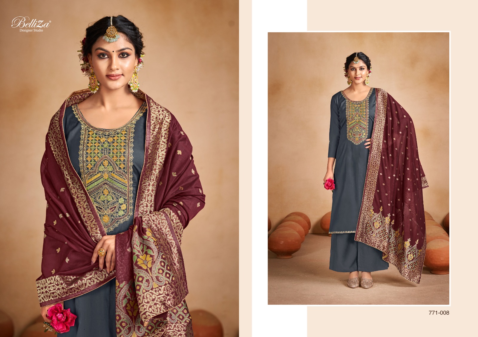 belliza designer studio saadgi  jam cotton catchy look salwar suit catalog