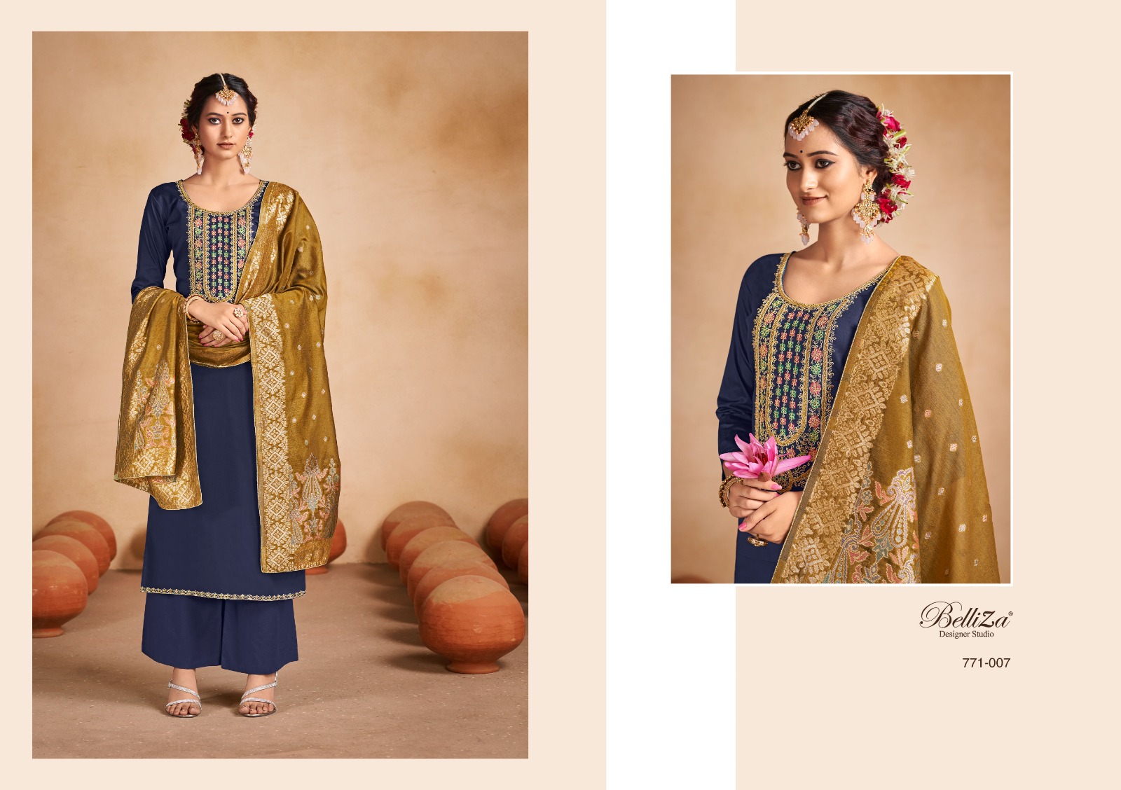 belliza designer studio saadgi  jam cotton catchy look salwar suit catalog