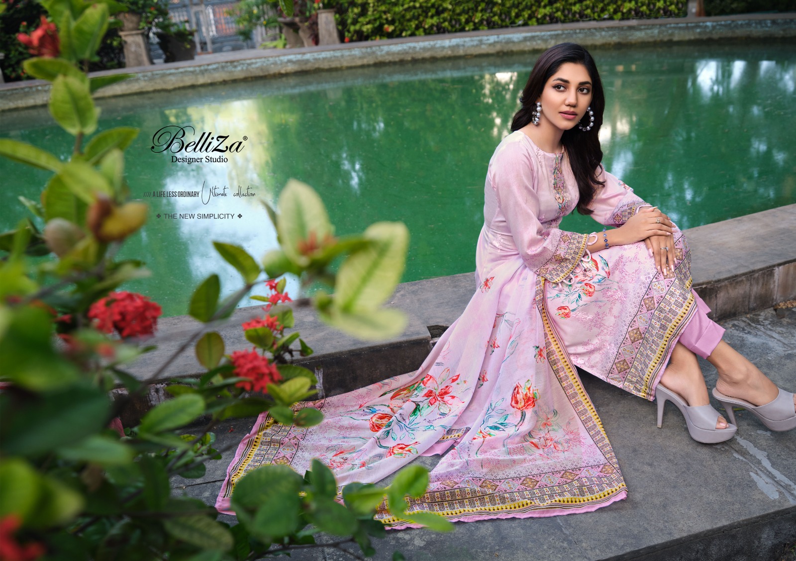 belliza designer studio senora pure zam cotton elegant look salwar suit catalog