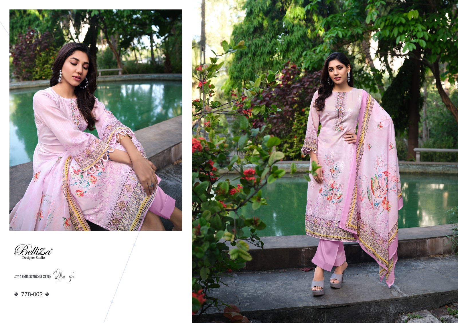 belliza designer studio senora pure zam cotton elegant look salwar suit catalog